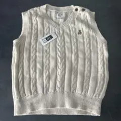 【新品】baby GAP☆ケーブルニットベスト サイズ90 アイボリー