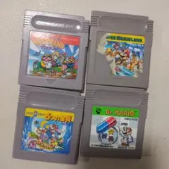 ゲームボーイ スーパーマリオランド 1〜3、ドクターマリオ 4本 tr