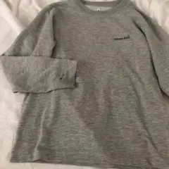 モンベル速乾キッズTシャツ140グレー男の子ロンTシャツ女の子