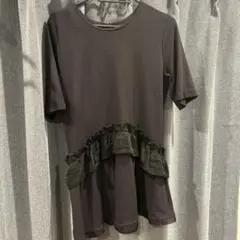 JEANASiS オーガンジードッキングプルオーバー F