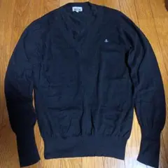 VivienneWestwood MAN黒のVネックニットセーター