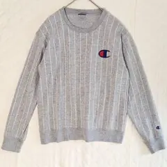 Champion グレー ストライプ トレーナー　160