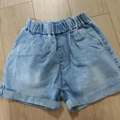 140CMデニムショートパンツ ライトブルー