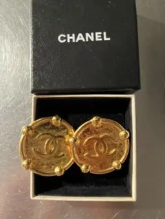 シャネル イヤリング 美品 CHANEL ココマーク ヴィンテージ マトラッセ