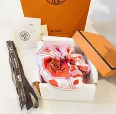 【ロゴ入り希少】エルメス シュシュ