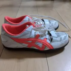ASICS 投擲シューズ ホワイト/オレンジ 23.5cm