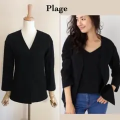 Plage ウールノーカラージャケット
