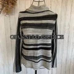 GIANNI LO GIUDICE ストライプタートルネックセーター