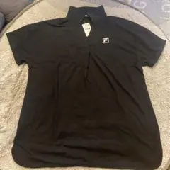 新品　FILA ブラックポロシャツ LL ゴルフ　レディース