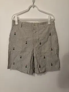 Washed, Stosed & Beaten シアサッカー 刺繍ショートパンツ