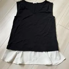 GU ノースリーブ ブラック×ホワイト