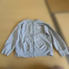 グレー ジップアップトレーナー