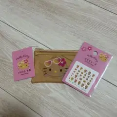 セリア 日焼けキティ ポーチ ネイルシール