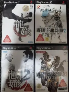 PS2ソフト4本セット 龍が如く他3本 まとめ売り 動作品