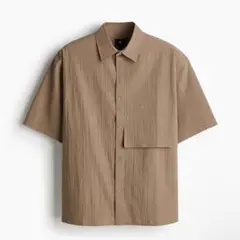 H&M ルーズフィット クリンクルシャツ XS