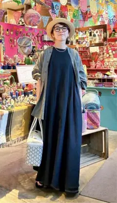訳あり☆美品☆niko and ☆eriko大人リネン混ワンピ