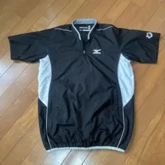 Mizuno ジップアップ半袖スポーツウェア　内側メッシュ
