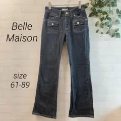 ベルメゾン フラップポケット付き デニムパンツ サイズ61-89