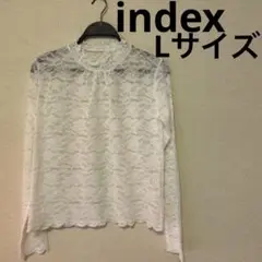 index インデックス レース トップス 長袖 レディース フェミニン 綺麗め