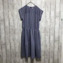 【美品】マッキントッシュフィロソフィー　ストライプワンピース　Mサイズ　三陽商会