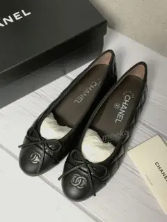 未使用 CHANELシャネル バレエシューズ ブラック