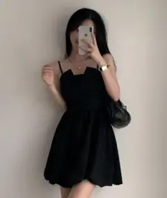 バックリボンバルーンワンピース