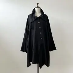 センソユニコ 慈雨 総柄 変形 ブラックコート 40