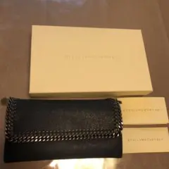長財布 財布 ステラマッカートニー ファラベラ ネイビー