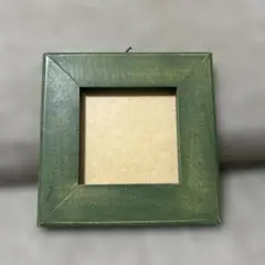 木製緑色フォトフレーム 四角形