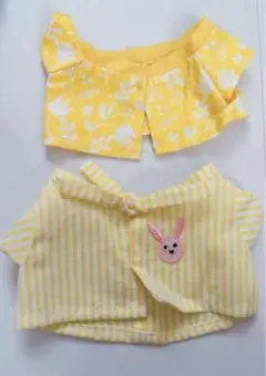 ぬいぐるみ 20cm シャツ 黄色 2点