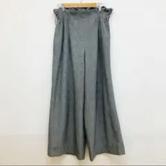 【美品】 コラージュガリャルダカランテ チェック ワイドパンツ F ウエストゴム