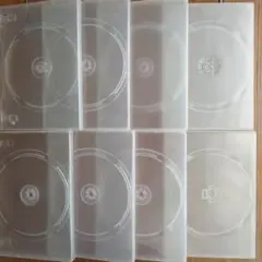 即時発送】透明色 空DVDケース 8枚セット