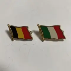 レトロ　ピンバッチセット　イタリア&べルギー、 サイズ2.5×2