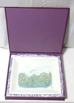 風景画　平山郁夫 「富士の朝」　額付き　手描き　肉筆 古美術- 肉筆保証- - 平山郁夫 『 富士山 』 額装 骨董 -（風景