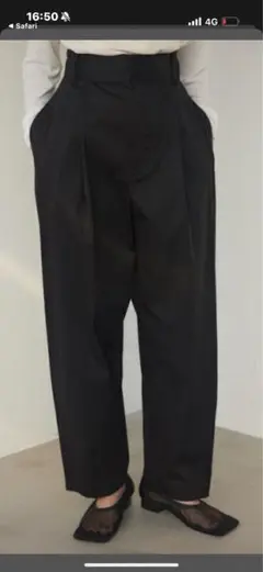 ブラックバイマウジー　タックパンツ　0 ＢＬＫ