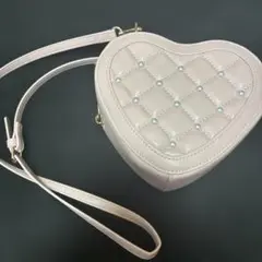 ハート型ショルダーバッグ ピンク