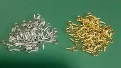 ヒートン　8mm　ゴールド50個 シルバー50個　 計100個