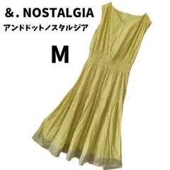 .＆ NOSTALGIA ノースリーブワンピース　M　黄　イエロー
