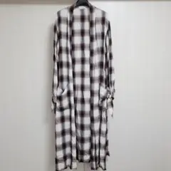 PHEENY チェックガウン コート シャツ フィーニー