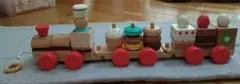 積み木　おやつ列車byパティシエ　木のおもちゃ
