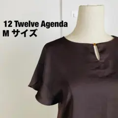 12Twelve Agenda　ブラウス　キーネック　半袖フレアスリーブ