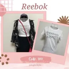 Reebok リーボック ロゴ Tシャツ 白 半袖 レディース