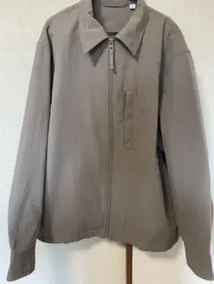 GU ジップアップユーティリティシャツ　Lサイズ 色カーキ