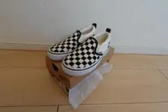 VANS バンズ スリッポン チェッカーフラッグ柄 18cm 新品タグ付き