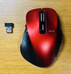 ELECOM EX-G マウス レッド USBレシーバー付き