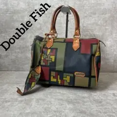 DoubleFish ダブルフィッシュ　ハンドバッグ　PVC マルチカラー　総柄