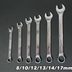 6本セット コンビネーションレンチ ラチェットレンチ スパナ