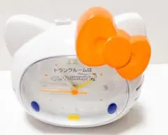 ハローキティ フェイス型目覚まし時計 電子音アラーム　スヌーズ機能 イエロー2