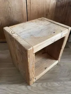 木製オープンシェルフ コンパクト 足場板 古材 キューブ カフェインテリアＡ