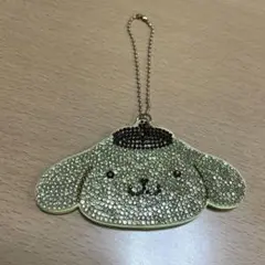 ポムポムプリン　ラインストーン　鏡　ストラップ